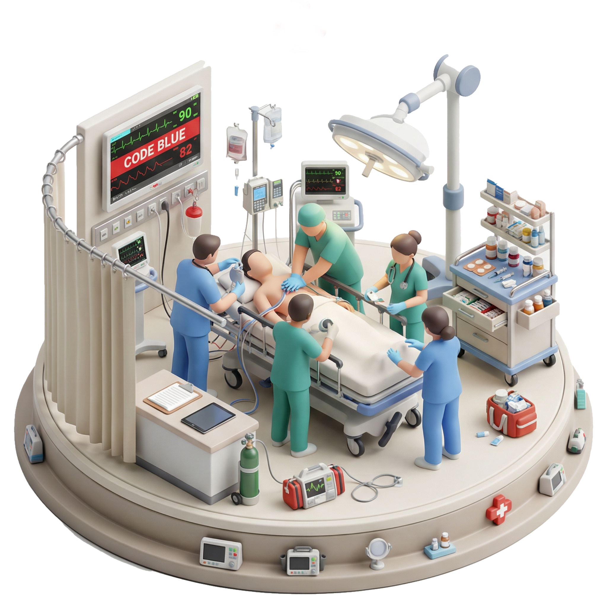 Code Blue Emergency Room Scene